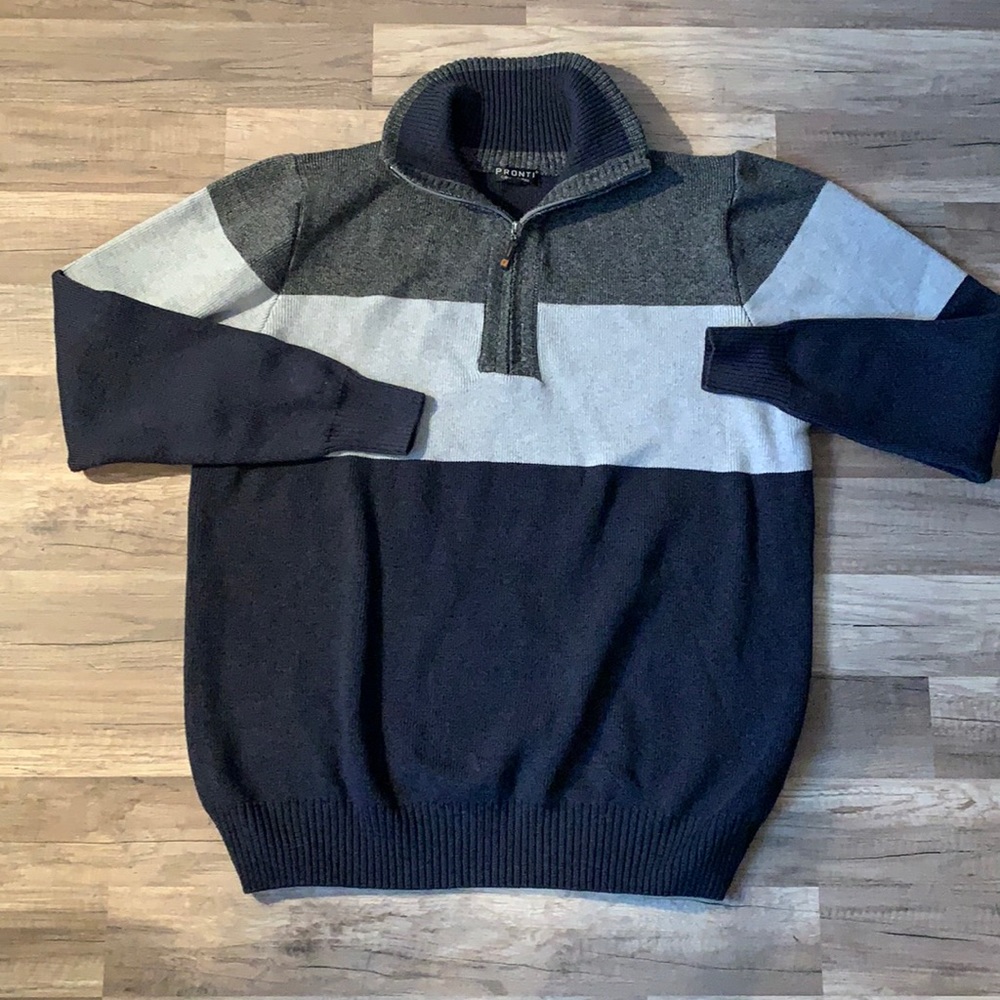 Men’s Pronti Zip Neck Sweater Sz 3XL GUC